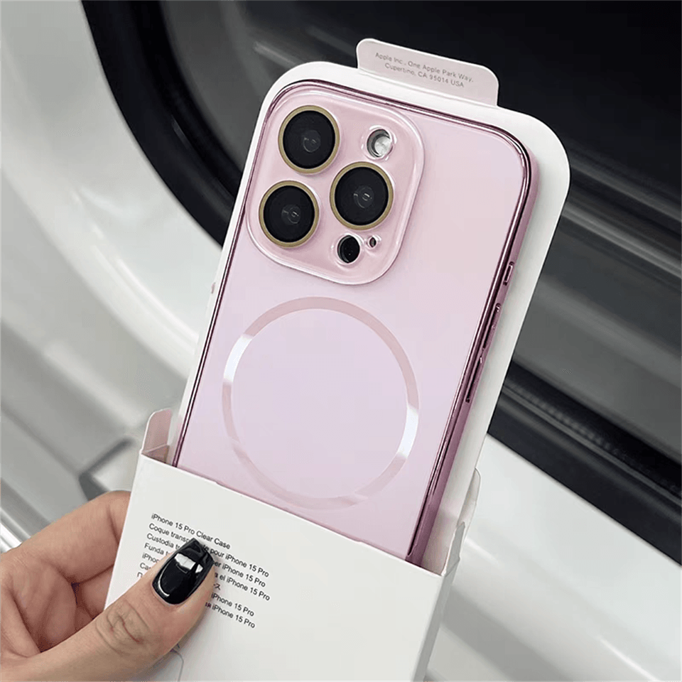 Magnetický kryt pro iPhone 16 15 14 13 12 Pro Max s ochranou čočky, kompatibilní s bezdrátovým nabíjením