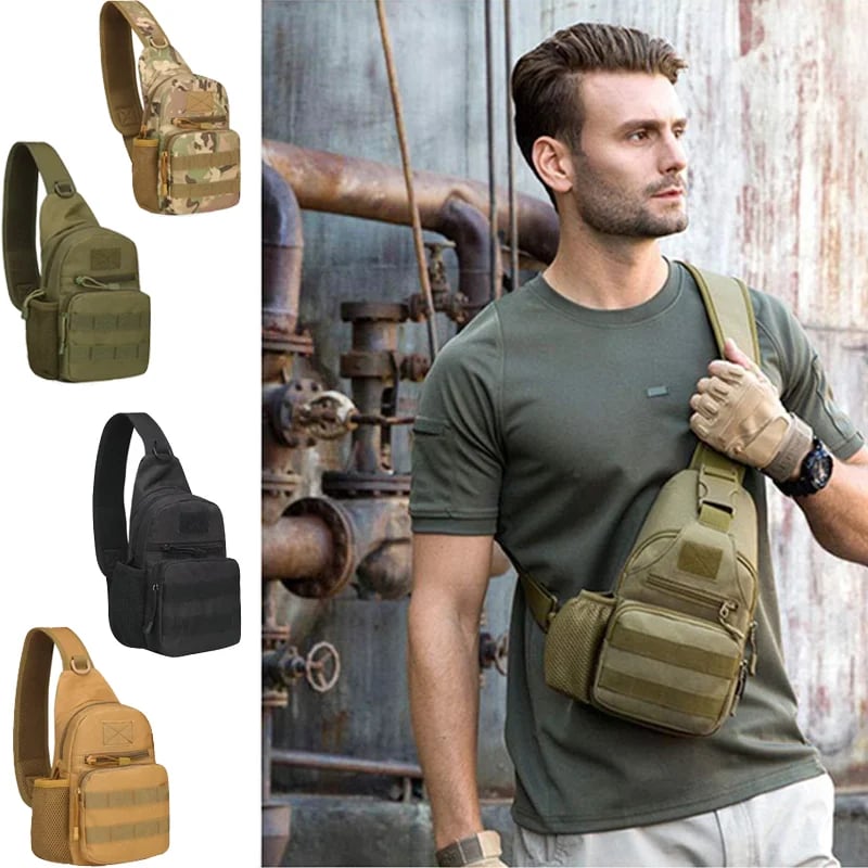 Taktická taška na hrudník, popruh, Molle, turistický batoh, venkovní kempování, lov, rybaření, crossbody batoh