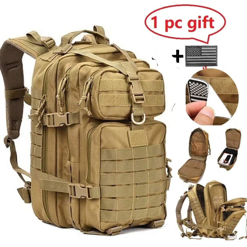 Voděodolný taktický batoh 30L 50L Turistický, kempovací, outdoorový, sportovní, z nylonu 1000D