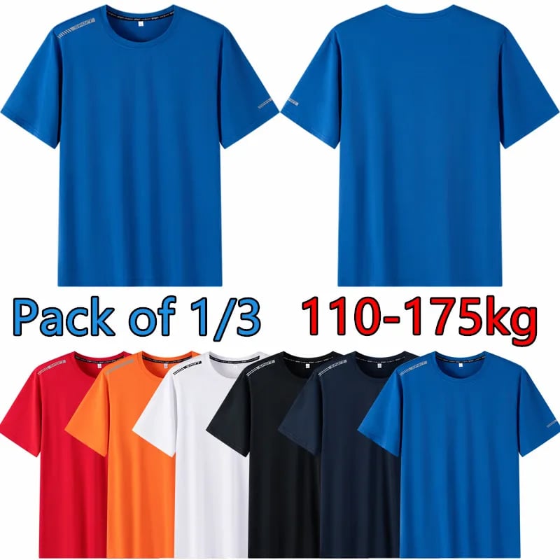 Pánské sportovní tričko nadměrné velikosti XXL-7XL rychleschnoucí prodyšné bavlna