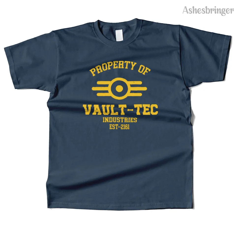 Pánské bavlněné grafické tričko Vault Tec motiv casual street style unisex