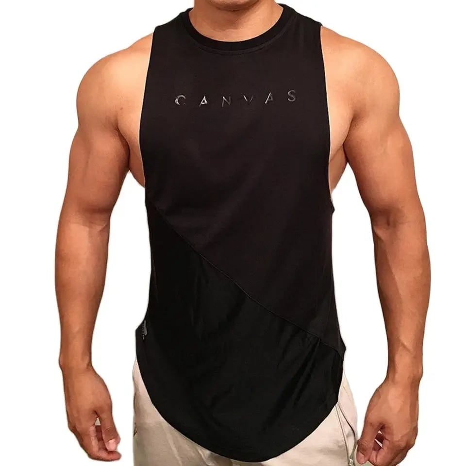 Pánské fitness tílko bez rukávů pro posilování a trénink letní sportovní tričko
