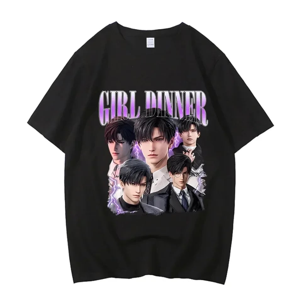 Dámské tričko s krátkým rukávem Girl Dinner motiv bavlněné casual tričko dárek