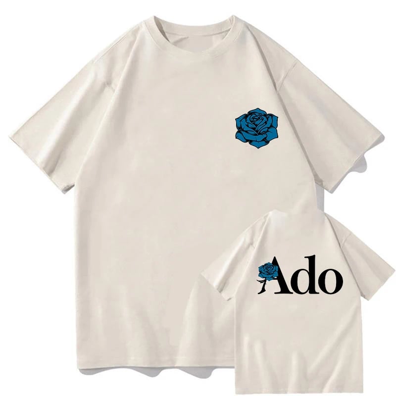 Modré růže tričko unisex vintage goth styl krátký rukáv casual móda tee
