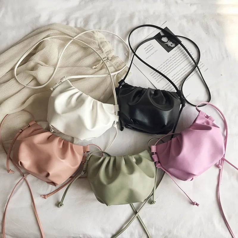 Černá crossbody kabelka pro ženy s řetízkem a uzlovými pásy casual messenger taška