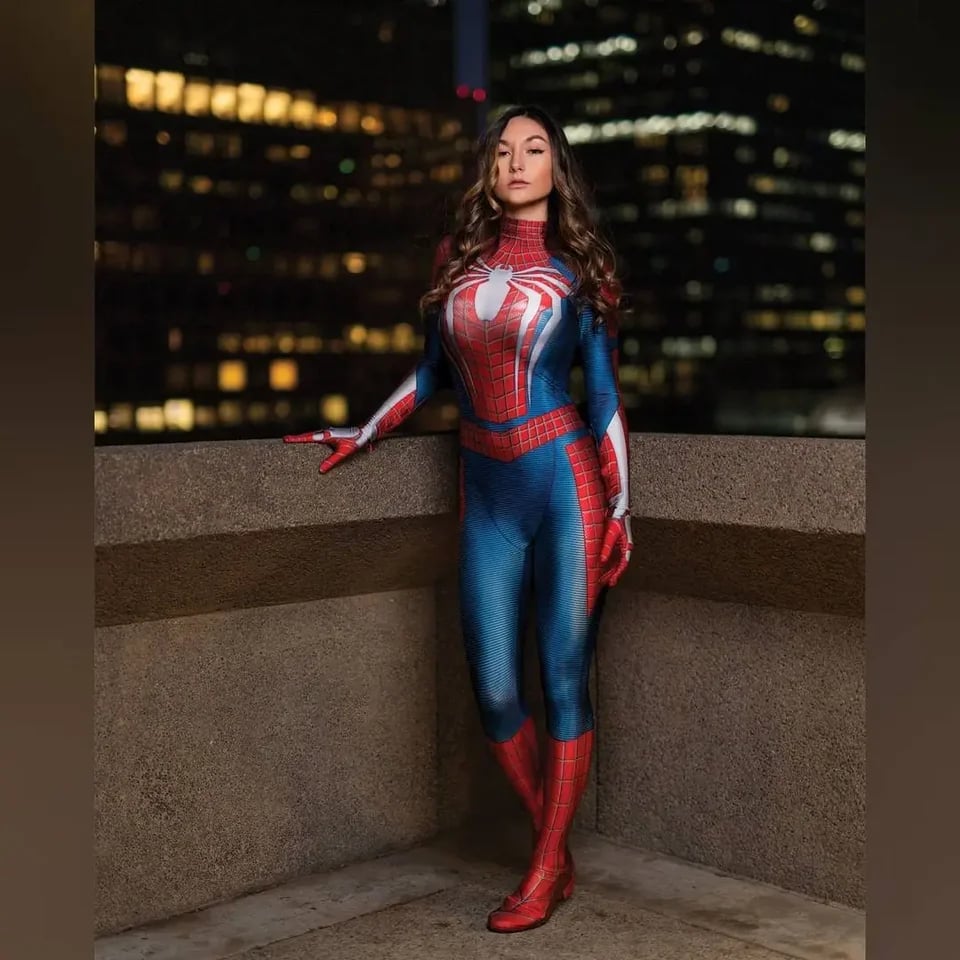 Dámský Spiderman kostým bodysuit superhrdina cosplay overal pro ženy dívky