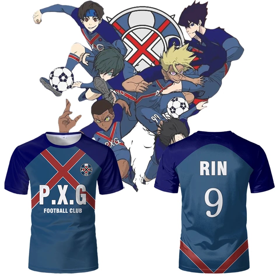 Blue Lock Anime Fotbalový Dres č.9 Cosplay Tričko Unisex Sportovní Oblečení Casual Top