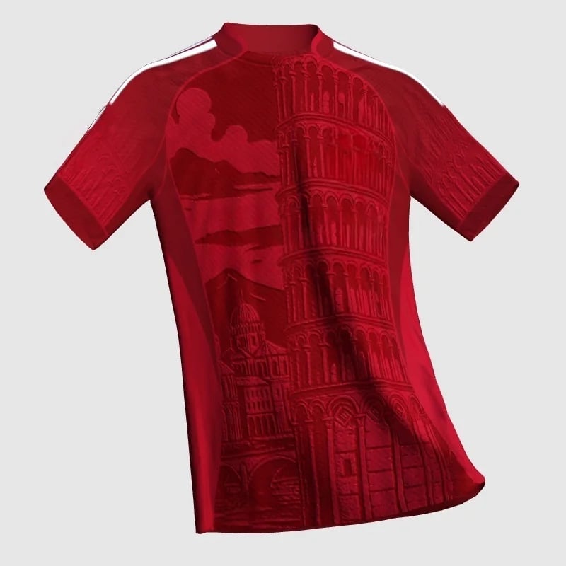 3D Fotbalový Dres Unisex - Věž v Pise Grafika, Prodyšný Sportovní Tričko