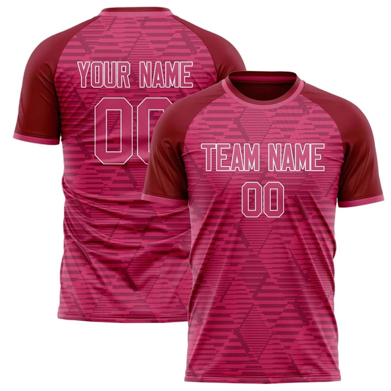 Personalizované fotbalové triko s jménem a číslem - růžové sportovní tričko rychleschnoucí