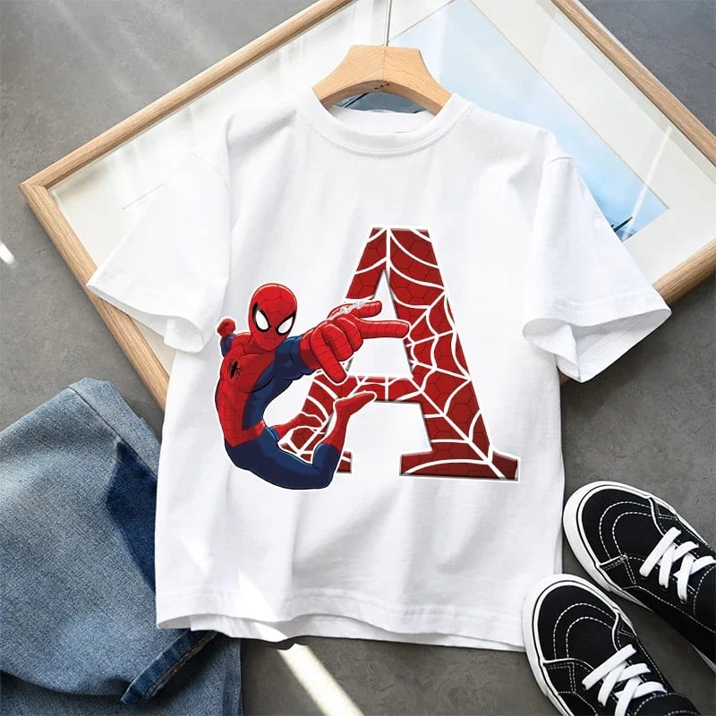 Dětské tričko Spiderman | Bavlněné tričko pro kluky | Kreslený motiv | Krátký rukáv