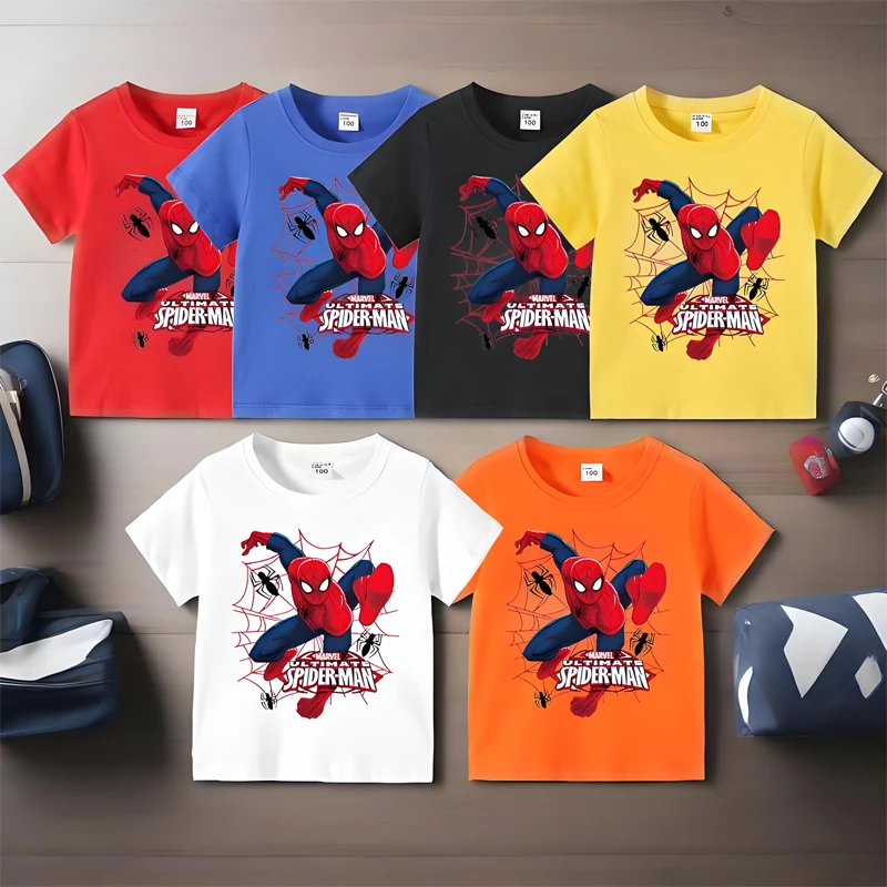 Dětské tričko Spider-Man | Chlapecké letní tričko s krátkým rukávem | Bavlněné dětské tričko