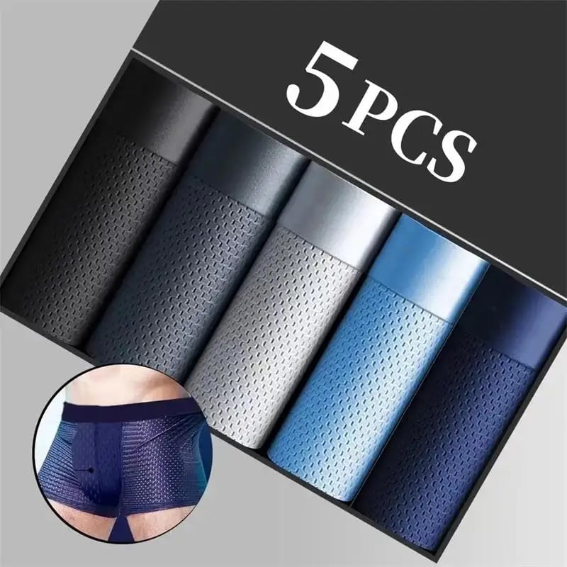 Pánské boxerky prodyšné tenké pohodlné bambusové spodní prádlo vel. M-3XL sada 5ks
