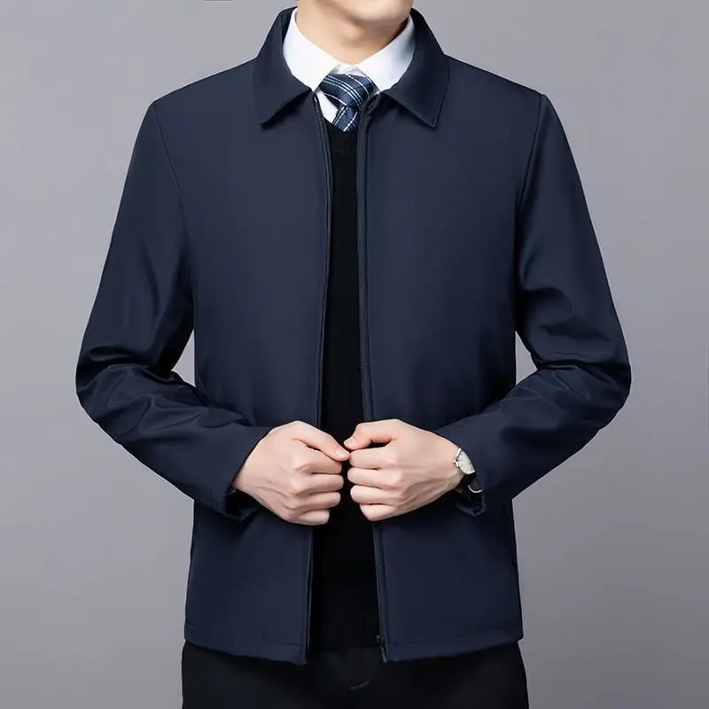 Pánský společenský blazer černý elegantní oblek kancelářský kabát jarní podzimní slim fit