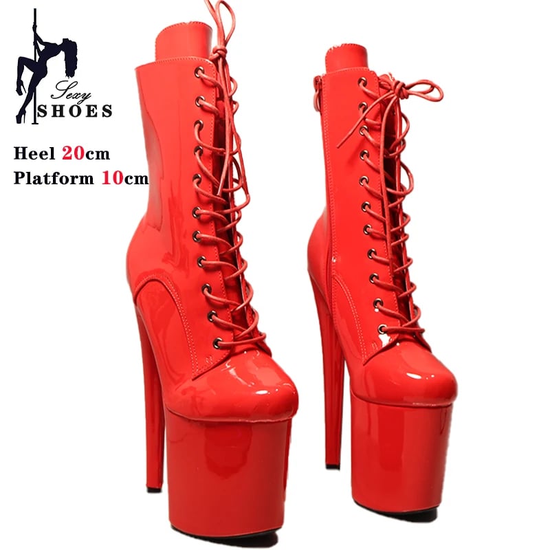 Nové černé 8 palcové platformové podpatky pro pole dancing dámské sexy boty