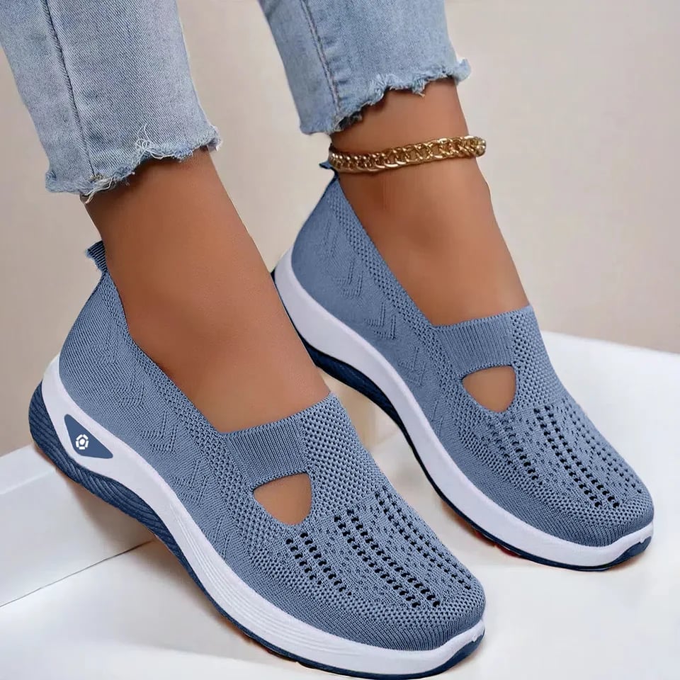 Letní prodyšné boty pro seniorky s neklouzavou měkkou podrážkou pohodlné dámské boty na chůzi
