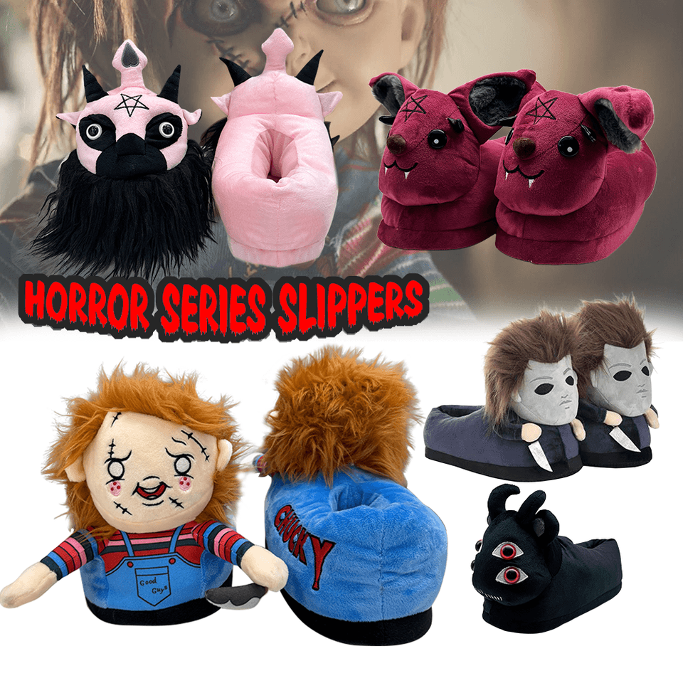 Plyšové papuče s hororovými motivy Halloween veselé pohodlné domácí papuče
