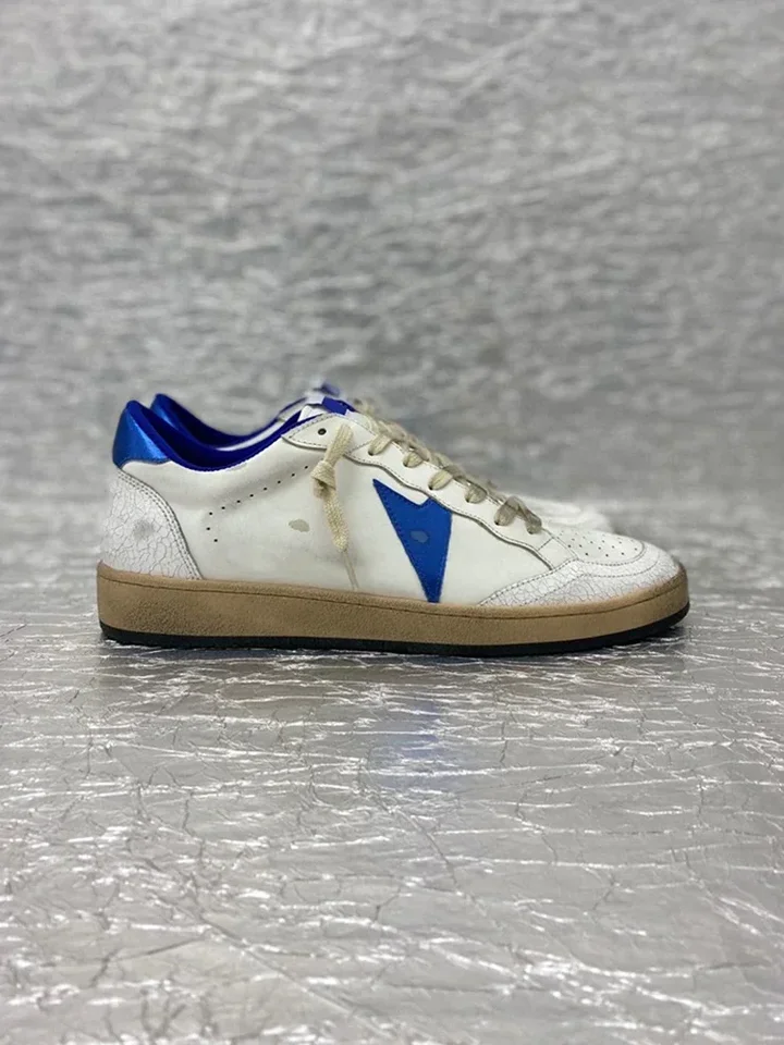 Letní kožené pánské šněrovací boty s protiskluzovou podrážkou a kulatou špičkou