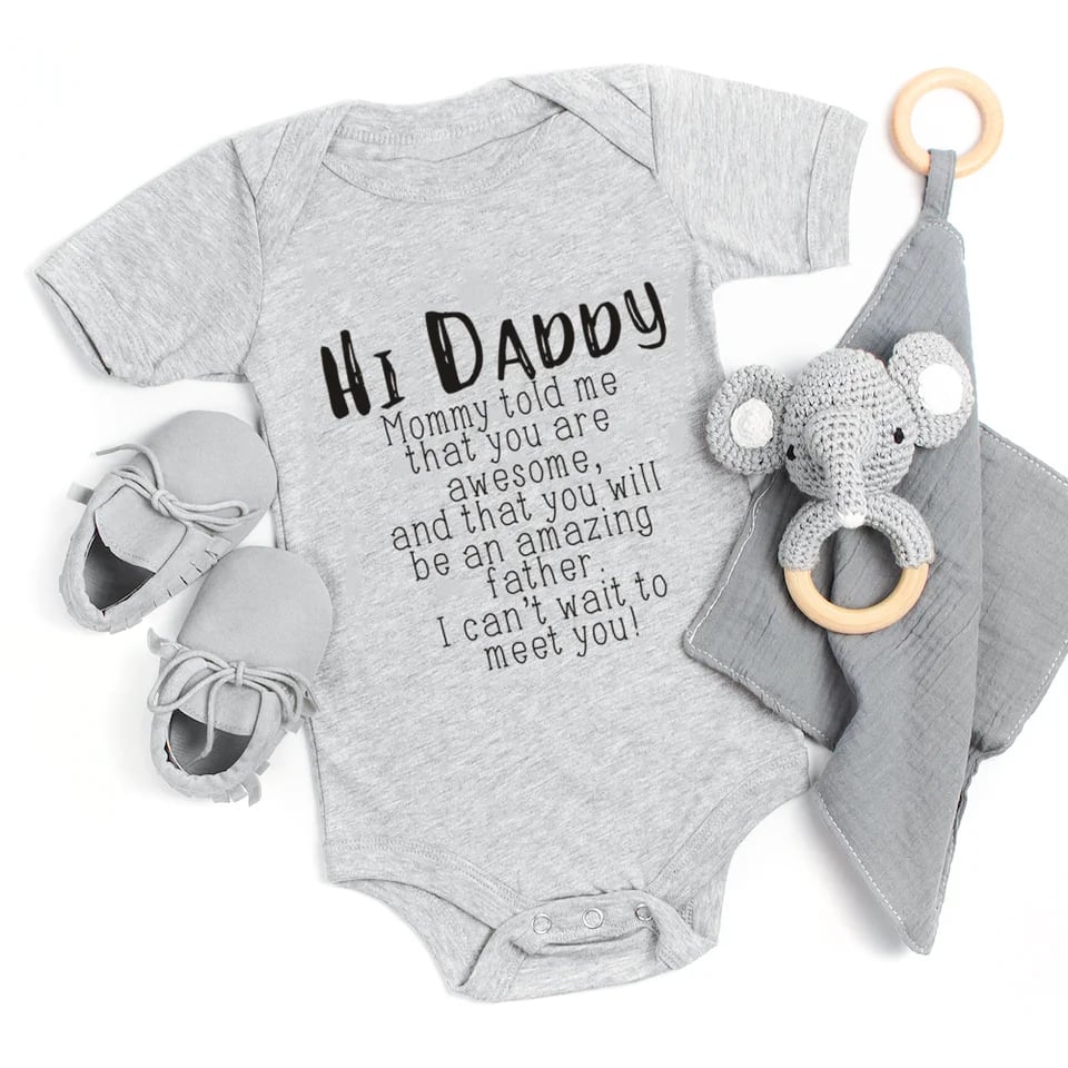 Dětské šedé body s krátkým rukávem pro novorozence unisex